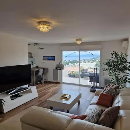Isula Piana Avec Vue Panoramique Et Montagnes, 40m De Terrasse LʼÎle-Rousse